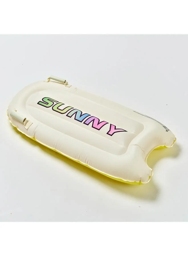 SUNNY LIFE Kids Surf Mat Pool Party Cream and Charcoal